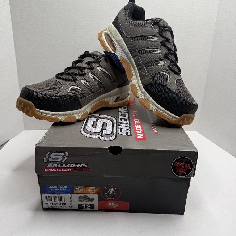 Skechers Work Skech-Air Envoy ST Arcket Steel Toe EH Shoes Men 12 Wide 200140W